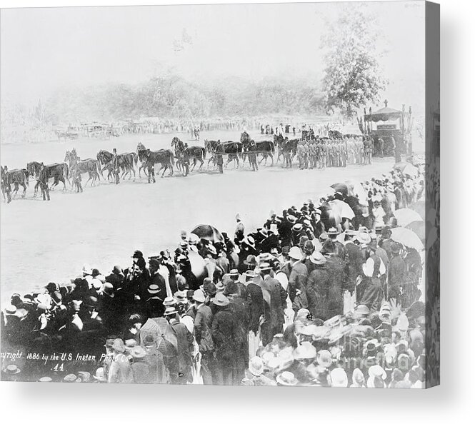 People Acrylic Print featuring the photograph Funeral Procession At Grants Funeral by Bettmann