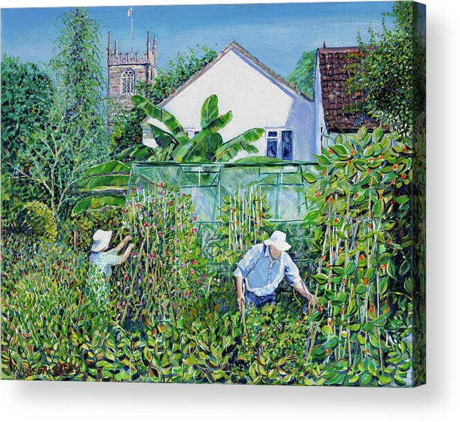 Acrylic Acrylic Print featuring the painting Gardeners World by Seeables Visual Arts
