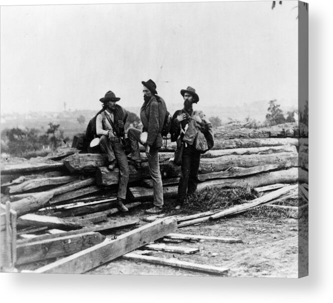 Conflict Acrylic Print featuring the photograph Gettysburg Prisoners by Mpi