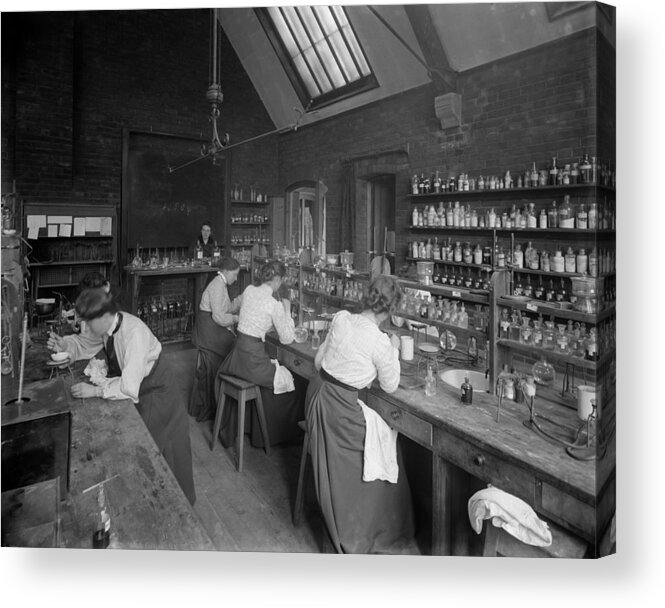 Working Acrylic Print featuring the photograph Girton Laboratory by Reinhold Thiele