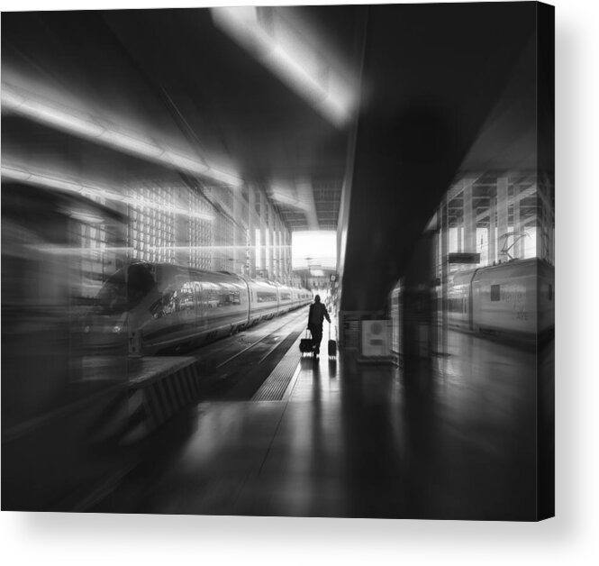 Mood Acrylic Print featuring the photograph Going Home by Leah Guo