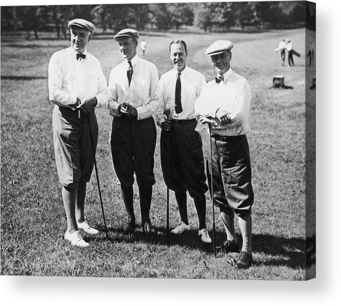 People Acrylic Print featuring the photograph Golfing President by Paul Thompson/fpg