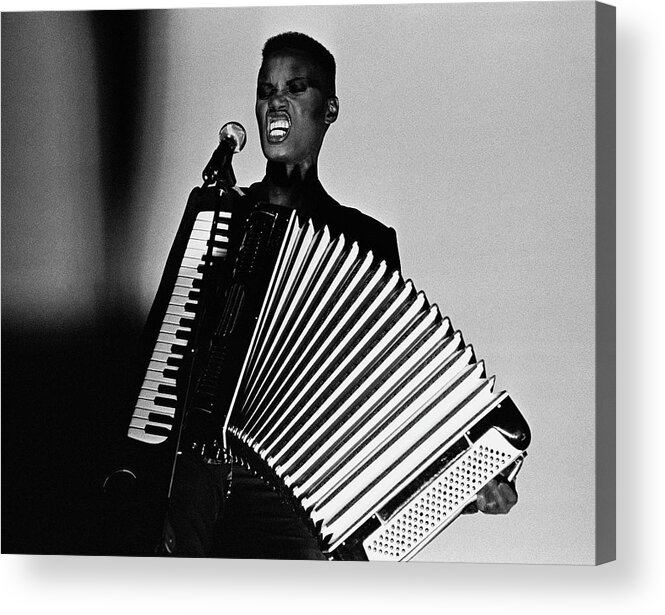Concert Acrylic Print featuring the photograph Grace Jones In Concert by George Rose