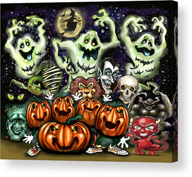 Halloween Acrylic Print featuring the digital art Halloween Fun by Kevin Middleton