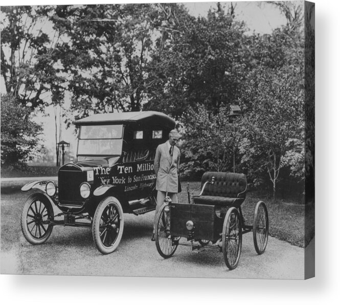 Henry Ford - Founder Of Ford Motor Company Acrylic Print featuring the photograph Henry Ford Senior by Keystone Features