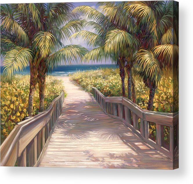 Beaches Acrylic Print featuring the painting I Need to Go to The Beach by Laurie Snow Hein