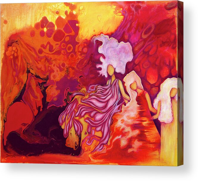 Spiritual Feminine Acrylic Print featuring the painting In All Things by Darcy Lee Saxton
