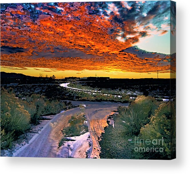 Santa Acrylic Print featuring the photograph January Sunset by Charles Muhle