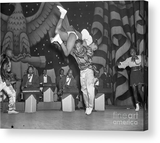 Young Men Acrylic Print featuring the photograph Jitterbugging At Loews Victoria Theater by Bettmann