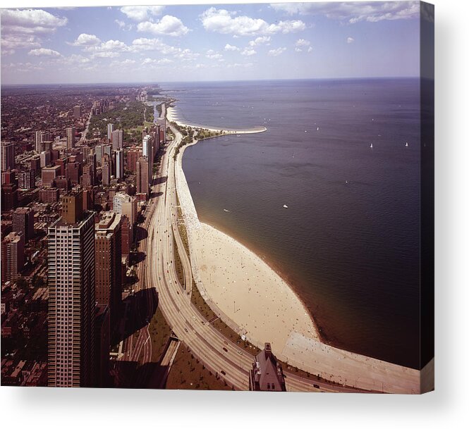 Lake Michigan Acrylic Print featuring the photograph Lake Shore Drive From The Air by Chicago History Museum