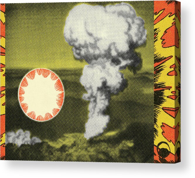 Armed Forces Acrylic Print featuring the drawing Large Explosion by CSA Images