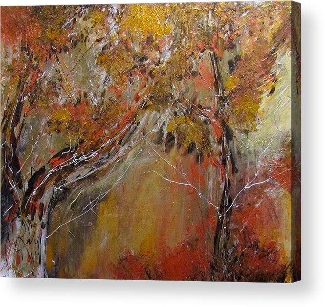 Fall Acrylic Print featuring the painting Late Fall by Barbara O'Toole