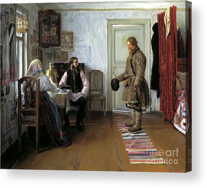 Employment And Labor Acrylic Print featuring the drawing Layoff, 1890. Artist Ivan Pavlov by Heritage Images