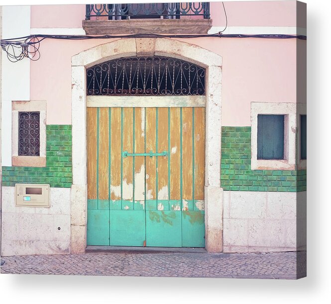 Lisbon Acrylic Print featuring the photograph Lisbon Door Three by Lupen Grainne