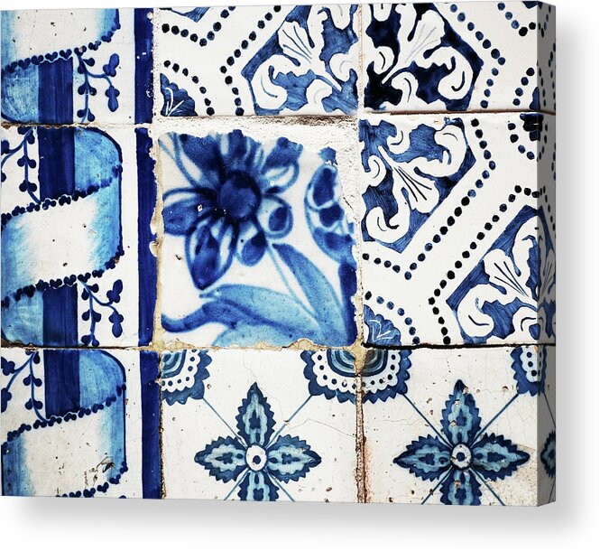 Lisbon Acrylic Print featuring the photograph Lisbon Tiles One by Lupen Grainne