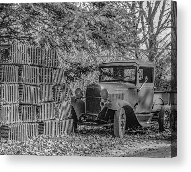 Cape Cod Acrylic Print featuring the photograph Lobster pots and Truck by Nautical Chartworks