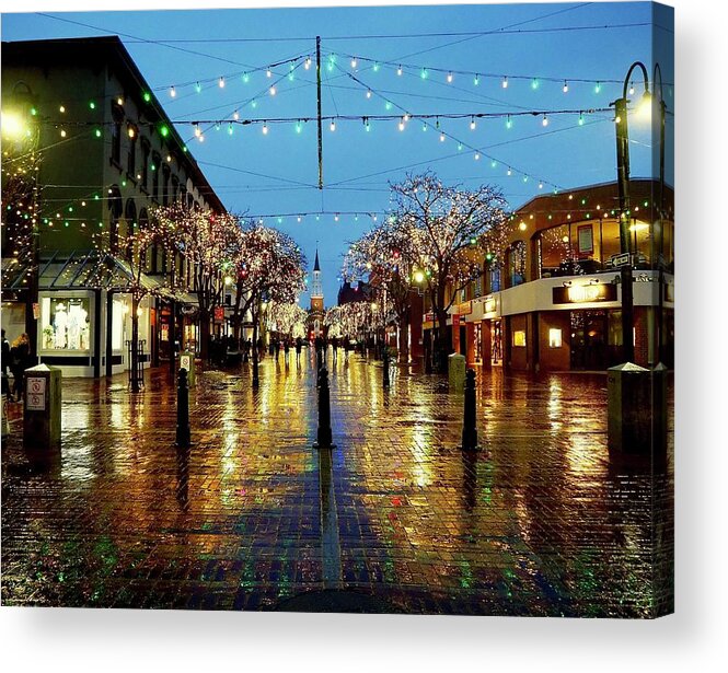 Street Acrylic Print featuring the photograph Looking Up Church Street by Alida M Haslett