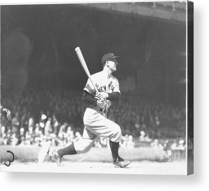 People Acrylic Print featuring the photograph Lou Gehrig by Louis Van Oeyen/ Wrhs