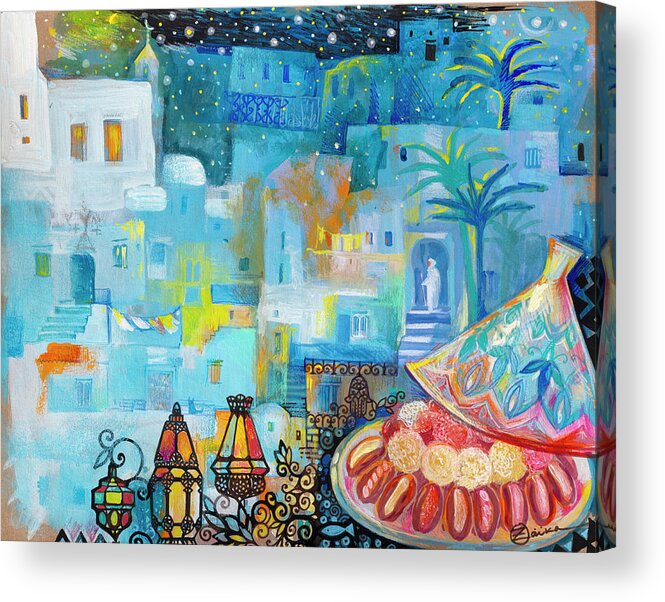 Maroco Acrylic Print featuring the painting Maroco by Oxana Zaika