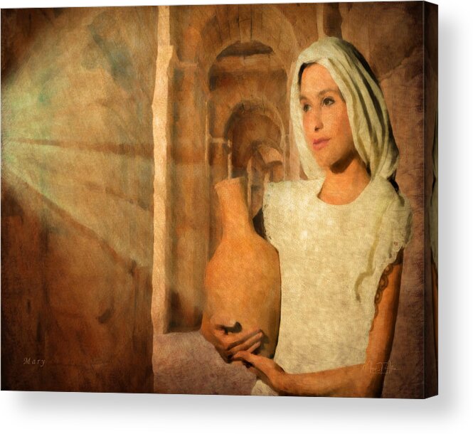 Mary Acrylic Print featuring the digital art Mary by Mark Allen