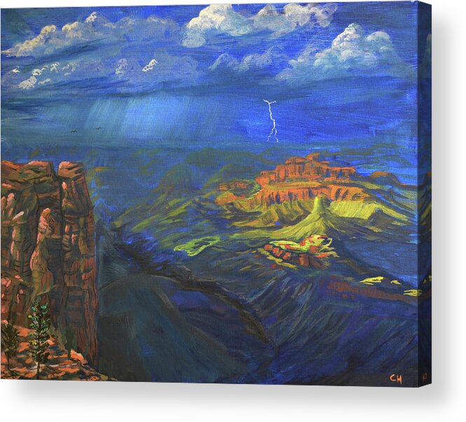 Grand Acrylic Print featuring the painting Mather Point Storm by Chance Kafka
