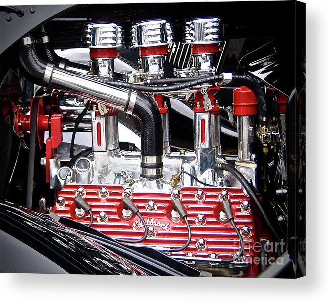 59ab Acrylic Print featuring the photograph Modified Ford Flathead V8 by Ron Long