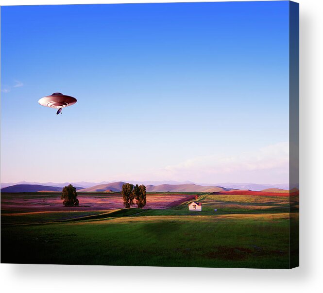 Montana Flying Saucer Acrylic Print featuring the photograph Montana Flying Saucer by Joe Felzman Photography