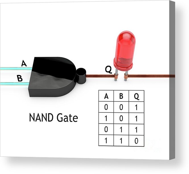 Decision Acrylic Print featuring the photograph Nand Logic Gate by Science Photo Library