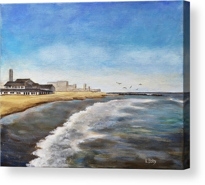 Beach Acrylic Print featuring the painting North End Beach by Karla Beatty