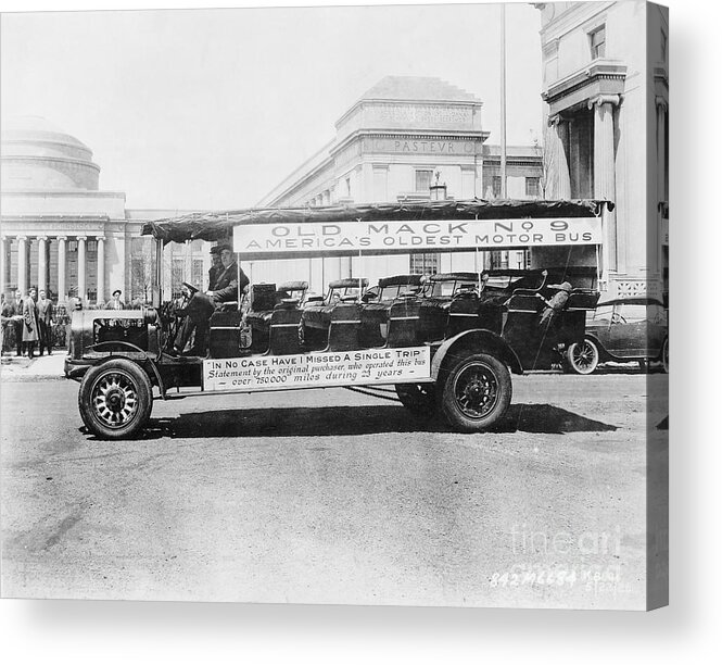 People Acrylic Print featuring the photograph Oldest Mack Truck In United States by Bettmann