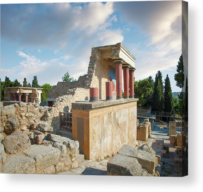 Greece Acrylic Print featuring the photograph Palace Of Knossos, Crete, Greece by Ed Freeman