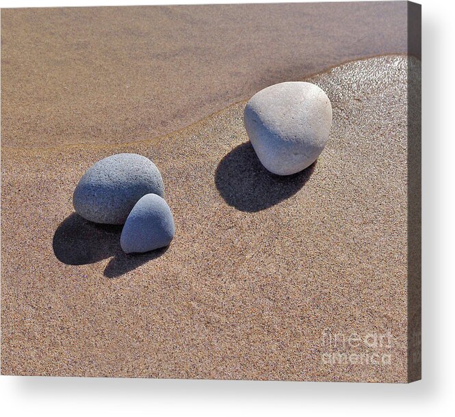 Stones Acrylic Print featuring the photograph Peace Pebbles by Kathi Mirto