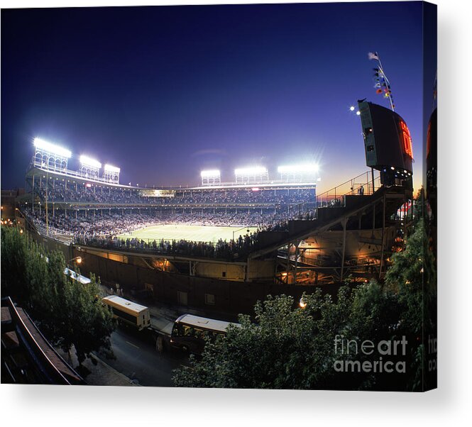 National League Baseball Acrylic Print featuring the photograph Philadelphia Phillies V Chicago Cubs by Jerry Driendl