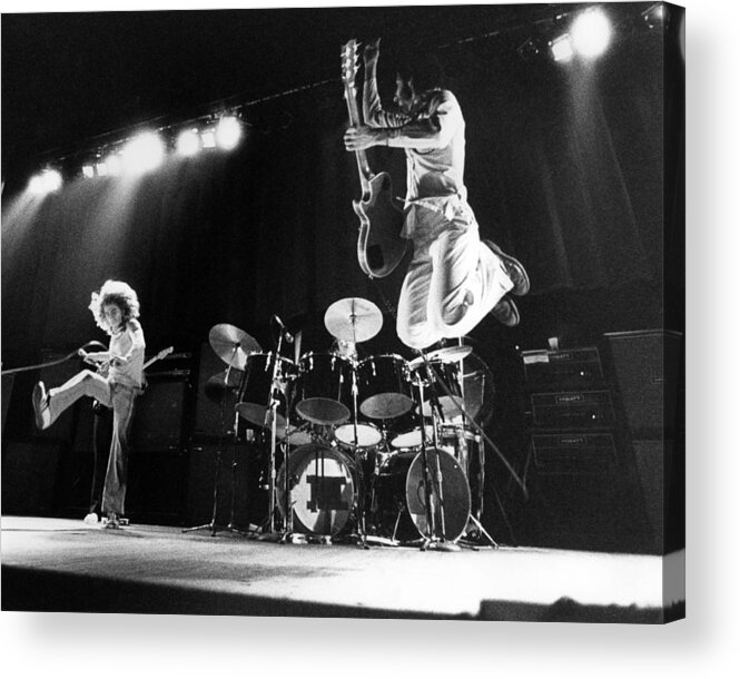 Music Acrylic Print featuring the photograph Photo Of Who And Roger Daltrey And Pete by David Redfern