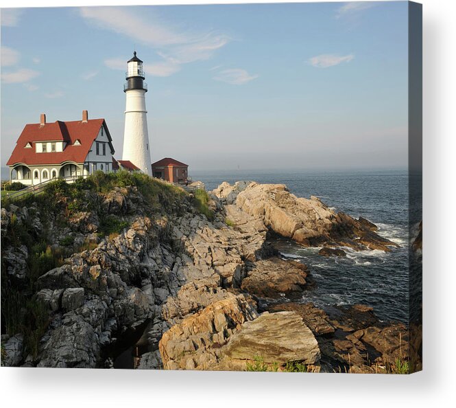 Scenics Acrylic Print featuring the photograph Portland Head Lighthouse by Aimintang