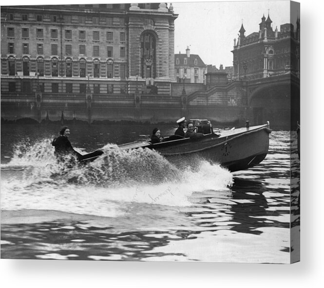 1930-1939 Acrylic Print featuring the photograph Powerboat Rides by Fox Photos