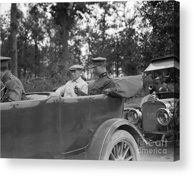 Belgium Acrylic Print featuring the photograph President Wilson & King Albert, Belgium by Bettmann