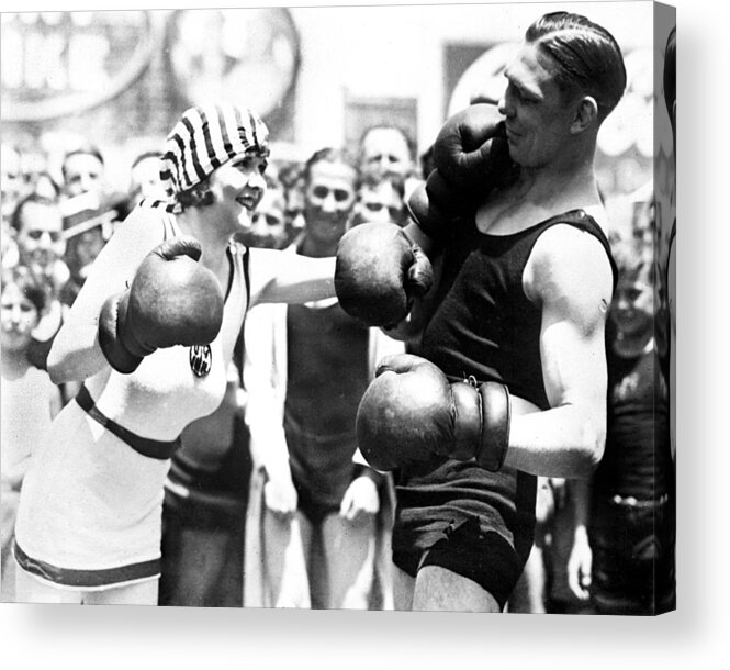 Fighting Acrylic Print featuring the photograph Pretty Naomi Bradon Of Pittsburgh by New York Daily News Archive