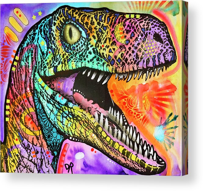 Raptor Acrylic Print featuring the mixed media Raptor by Dean Russo- Exclusive