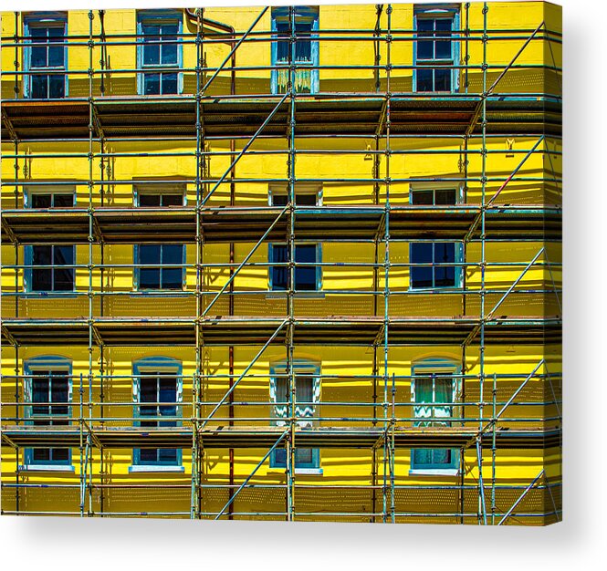 Urban Acrylic Print featuring the photograph Scaffold by Kirk Cypel