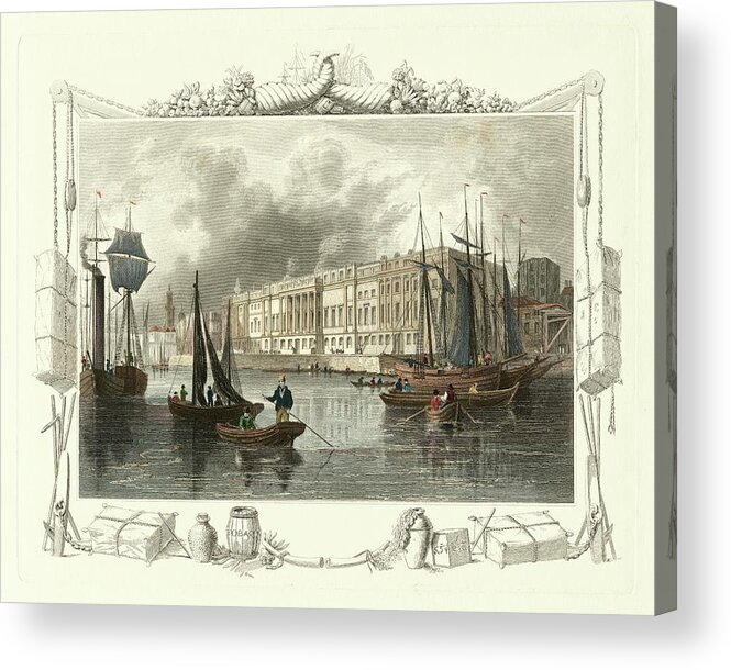 Wag Public Acrylic Print featuring the painting Seaside Vignette I by Tombleson
