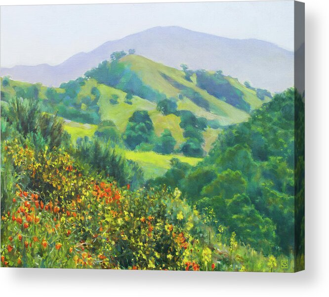 Diablo Acrylic Print featuring the painting Shell Ridge Spring No. 1 by Kerima Swain