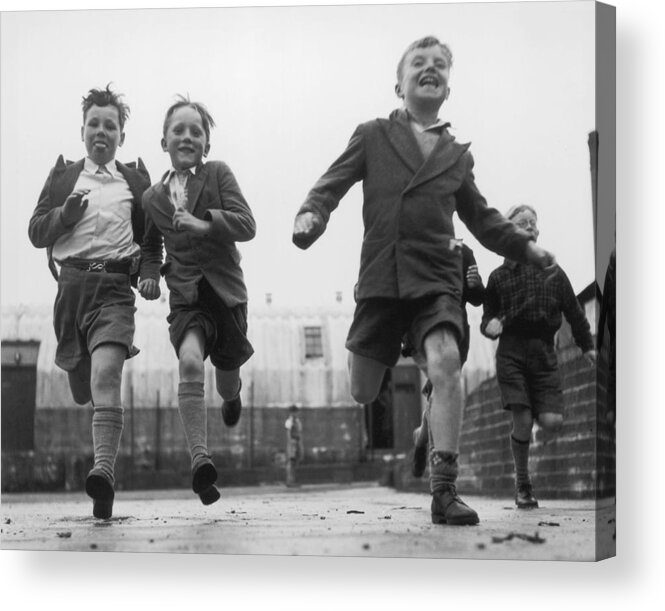 Child Acrylic Print featuring the photograph Shoe Testers by Hulton Archive