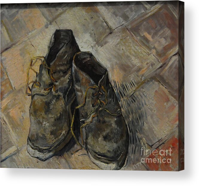 Oil Painting Acrylic Print featuring the drawing Shoes, 1888. Artist Gogh, Vincent, Van by Heritage Images