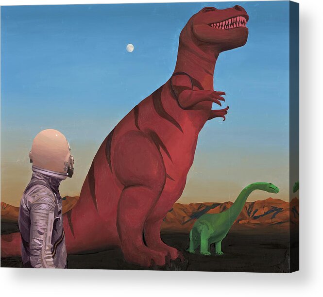 Astronaut Acrylic Print featuring the painting Simone by Scott Listfield