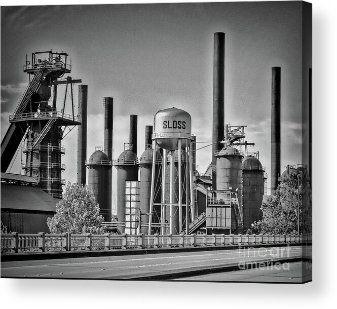 Sloss Acrylic Print featuring the photograph Sloss Furnaces Towers by Ken Johnson