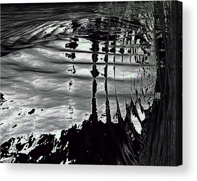 Sound And Silence 3 Acrylic Print featuring the digital art Sound And Silence 3 by Laura Boyd