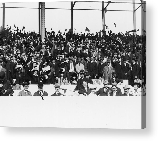 Crowd Acrylic Print featuring the photograph Spectators At Fenway Park by Fpg
