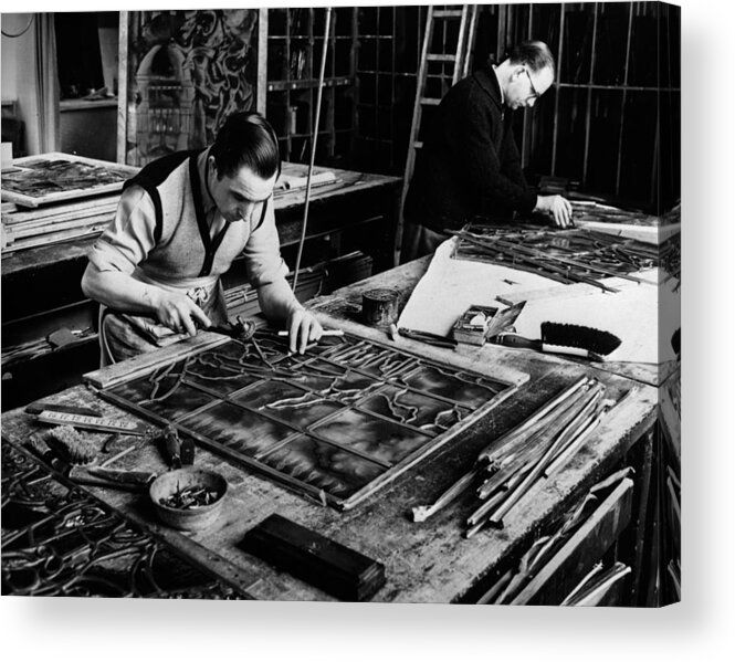 1950-1959 Acrylic Print featuring the photograph Stained Glass by Central Press