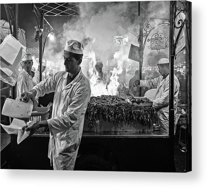 Marrakesh Acrylic Print featuring the photograph Street Cooking by Rodrigo Marin